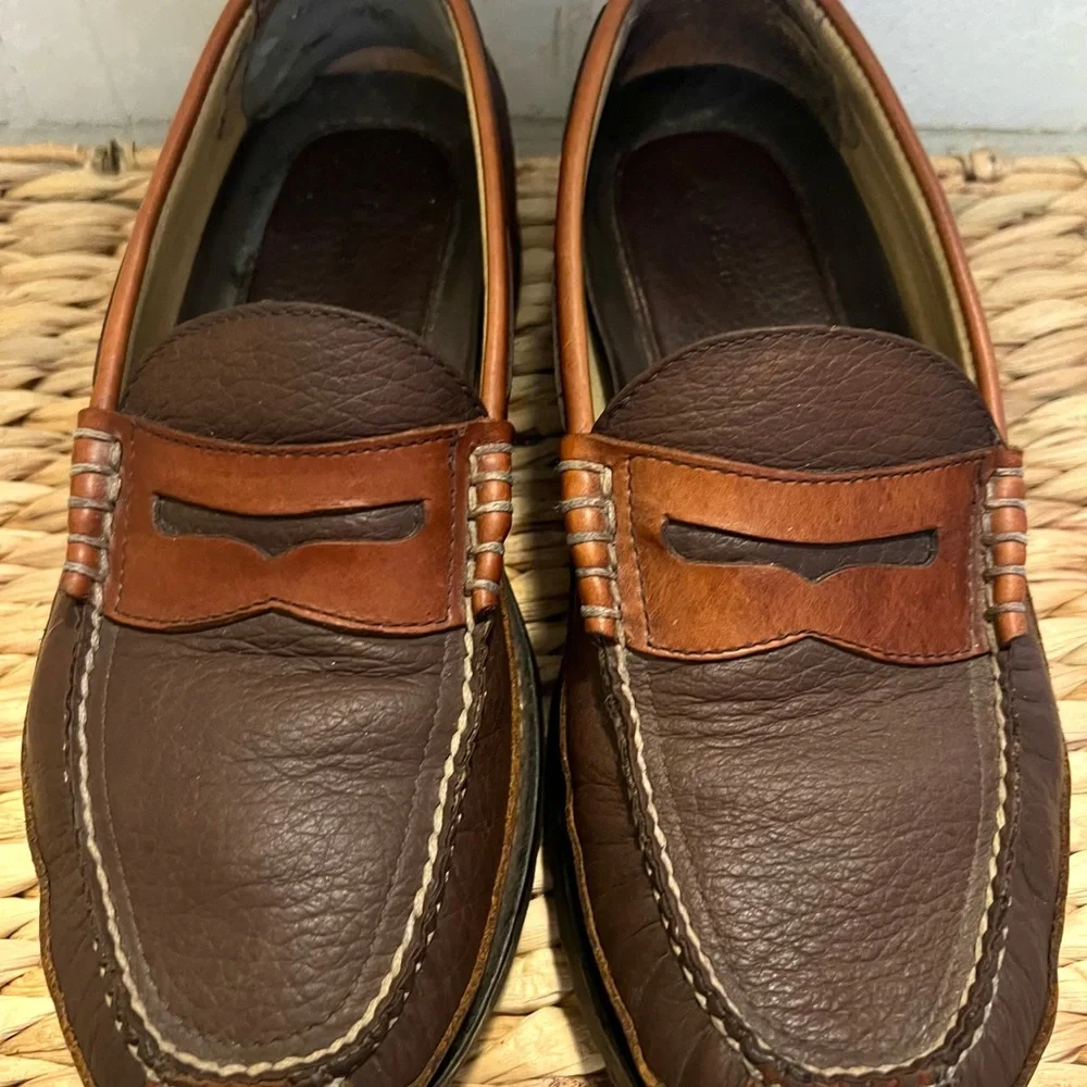 L.L. Bean Two-Tone Brown‎ Leather Loafers